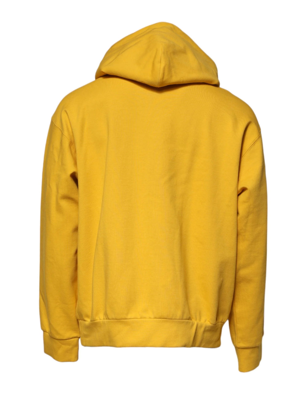 Dolce & Gabbana Yellow Logo Plaque Hooded Full Zip Sweater - IT54 | XL - Hoodies