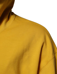 Dolce & Gabbana Yellow Logo Plaque Hooded Full Zip Sweater - IT54 | XL - Hoodies
