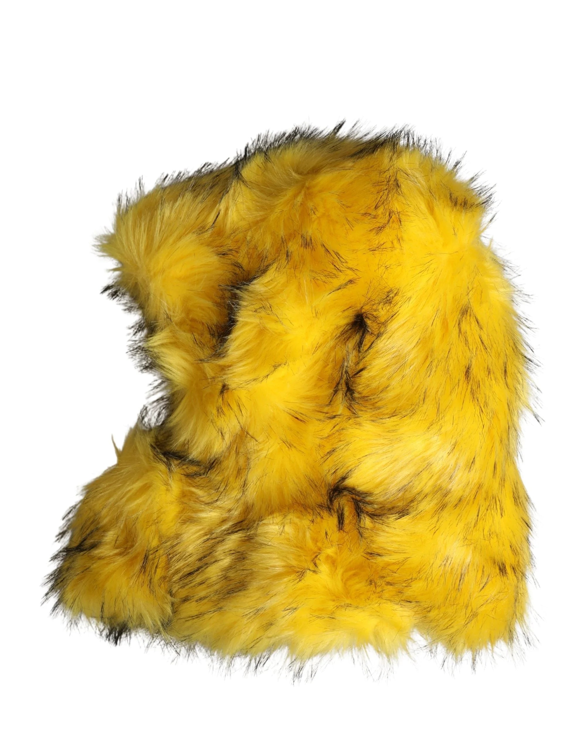 Dolce & Gabbana Yellow Modacrylic Fur Women Bucket Capello Hat - 57 cm|S