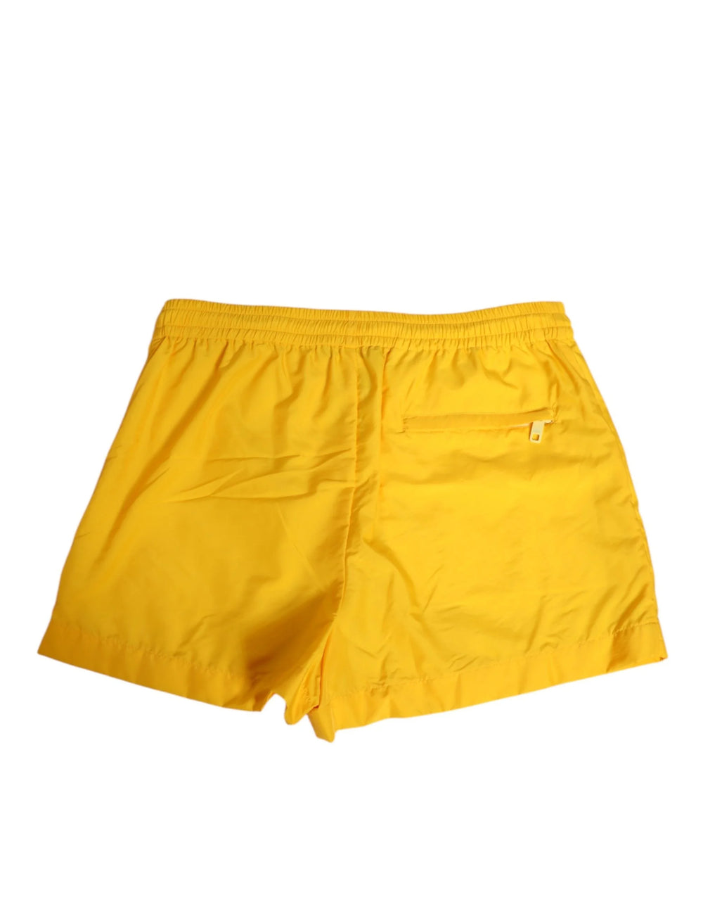 Dolce & Gabbana Yellow Nylon Logo Plaque Boxer Shorts Swimwear - IT48 | M - Swim Boxers