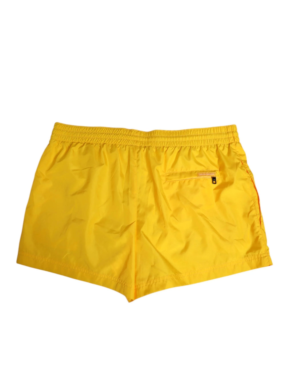 Dolce & Gabbana Yellow Nylon Logo Print Men Boxer Short Swimwear - IT4 | S - Swim Boxers