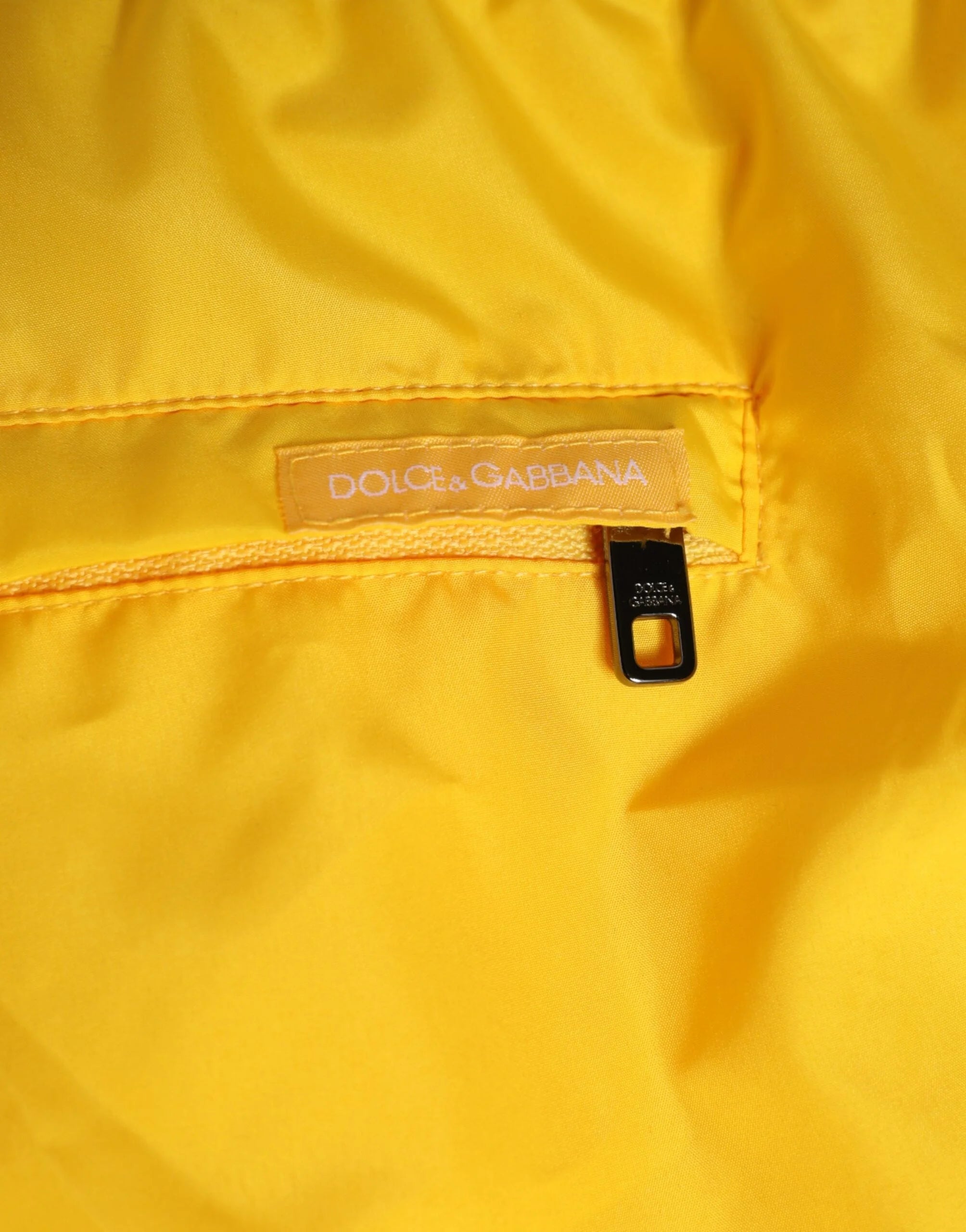 Dolce & Gabbana Yellow Nylon Logo Print Men Boxer Short Swimwear - IT4 | S - Swim Boxers