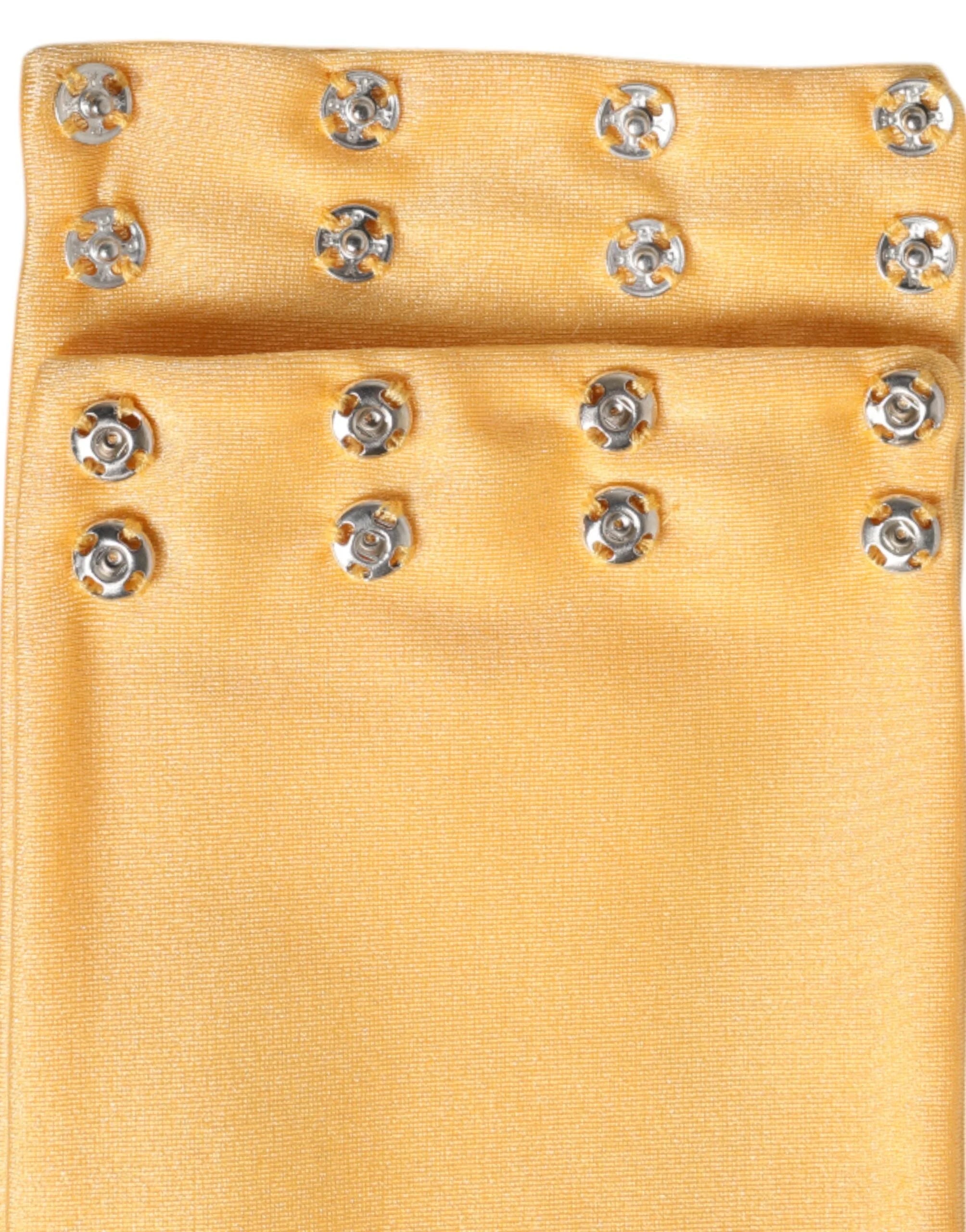 Dolce & Gabbana Yellow Nylon Stretch Women Neck Warmer Scarf - Neck Gaiters
