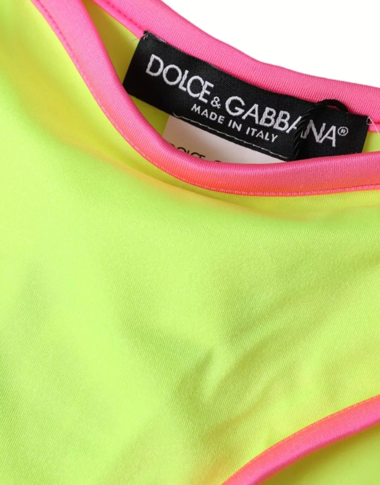 Dolce & Gabbana Yellow Pink Nylon Swimwear Bottom Beachwear Bikini - Classic Bikinis