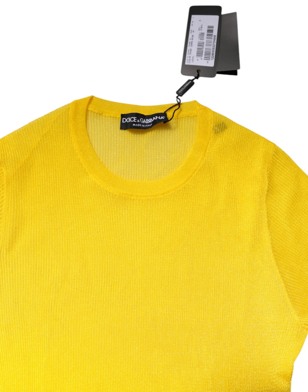 Dolce & Gabbana Yellow Polyester Women Pullover Top Sweater - Sweaters