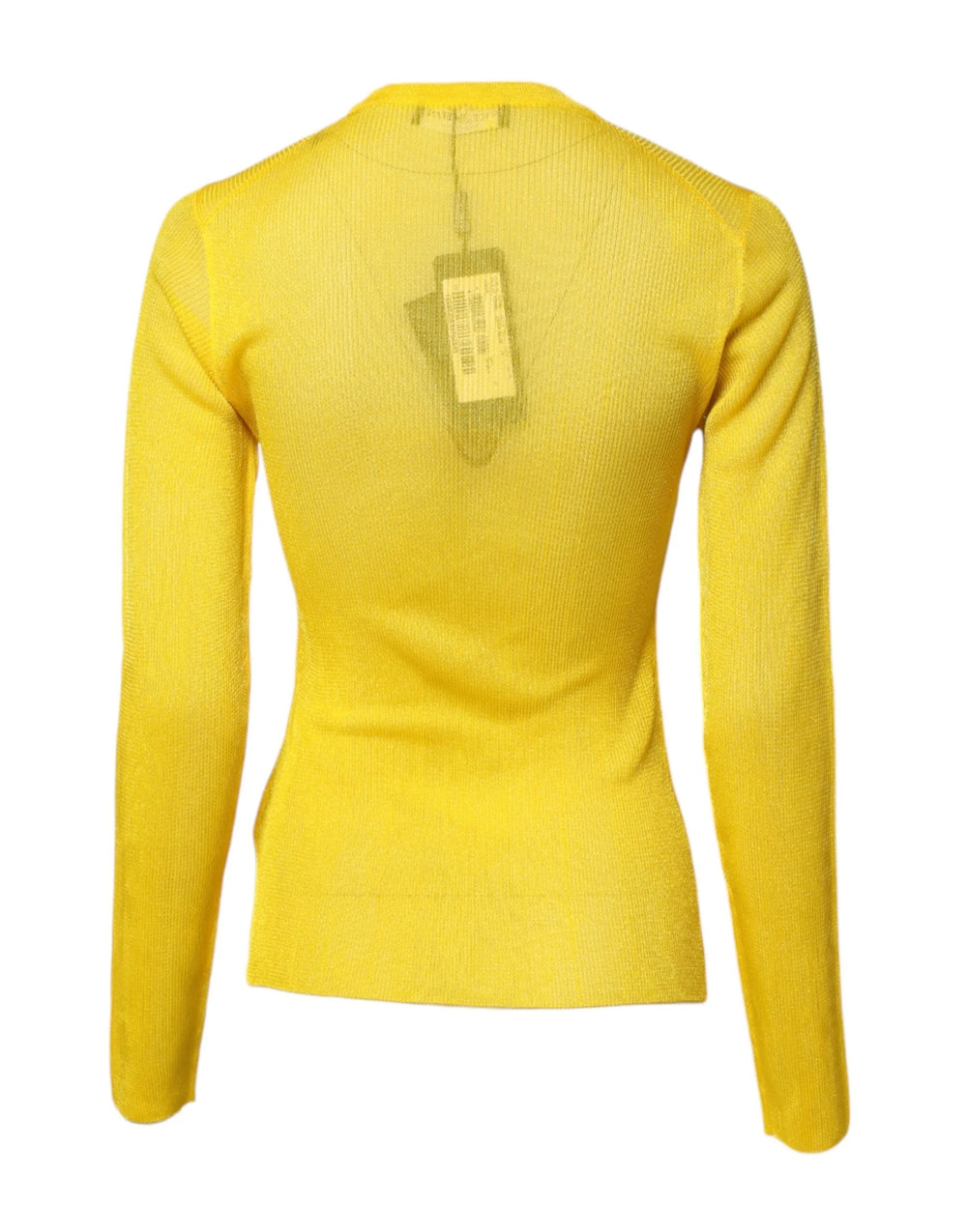 Dolce & Gabbana Yellow Polyester Women Pullover Top Sweater - Sweaters