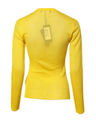 Dolce & Gabbana Yellow Polyester Women Pullover Top Sweater - Sweaters