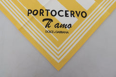 Dolce & Gabbana Yellow Portocervo Cotton Shawl Wrap Scarf - Scarves & Shawls