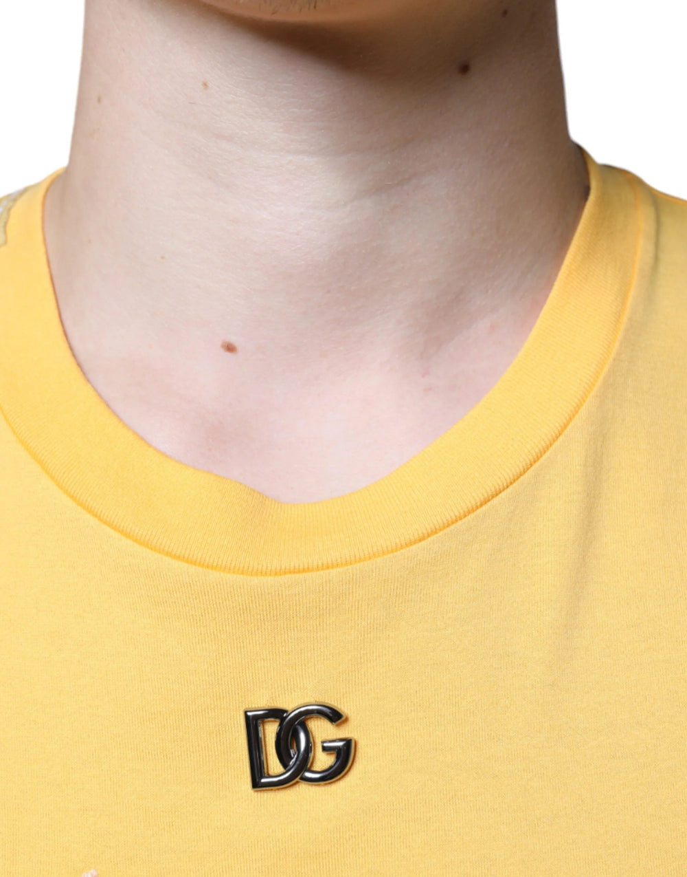 Dolce & Gabbana Yellow Secret Graden Floral Cotton Crew Neck T-shirt - IT48 | M - T-Shirts