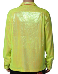 Dolce & Gabbana Yellow Sequin Polyester Lounge Casual Shirt - IT40 | M - Shirts