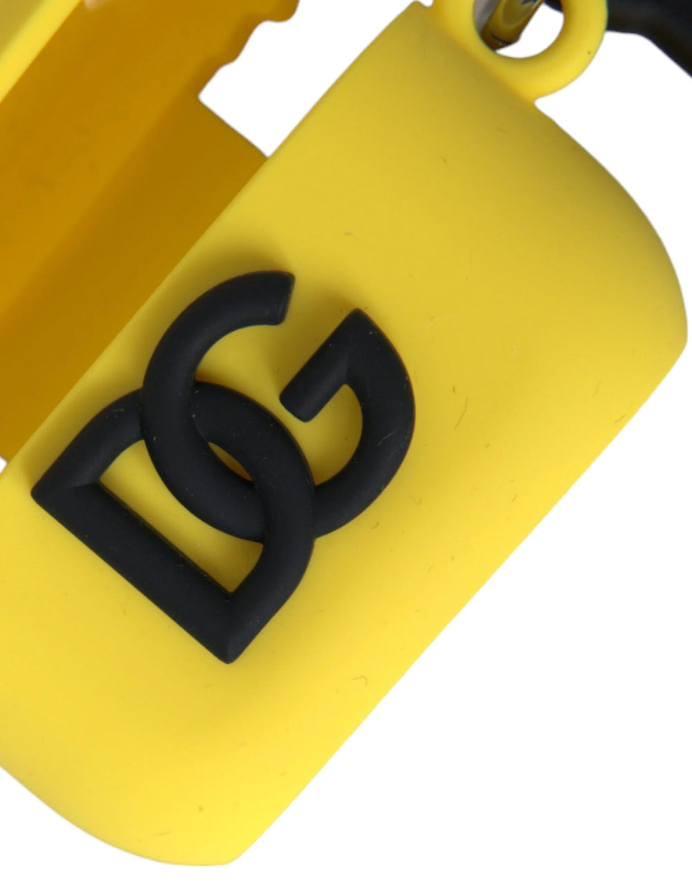 Dolce & Gabbana Yellow Silicone Logo Embossed Airpods Case - Headphone Carrying Cases