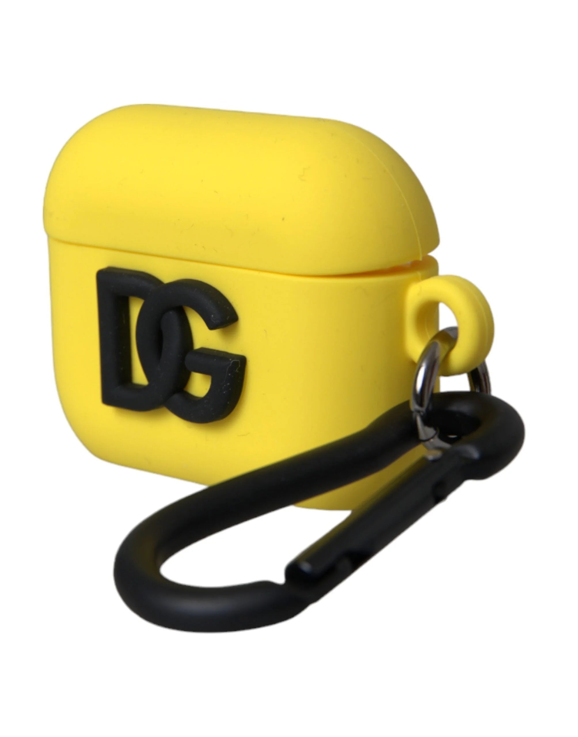Dolce & Gabbana Yellow Silicone Logo Embossed Airpods Case - Headphone Carrying Cases