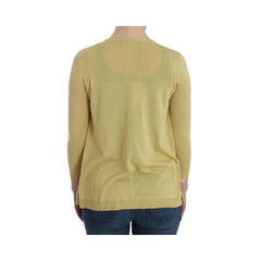 Dolce & Gabbana Yellow Silk Cardigan - IT36 | XS