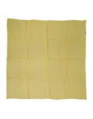 Dolce & Gabbana Yellow Silk Neck Wrap Square Foulard Scarf