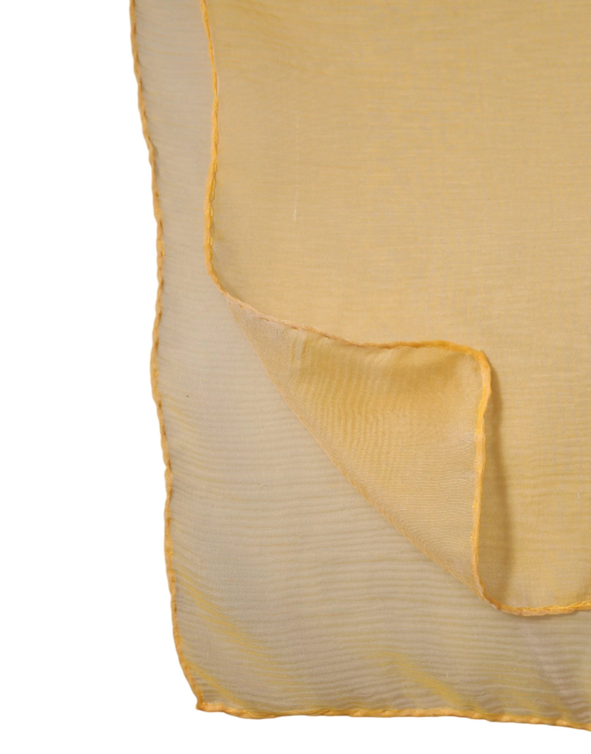 Dolce & Gabbana Yellow Silk Rectangle Wrap Shawl Scarf - Scarves & Shawls