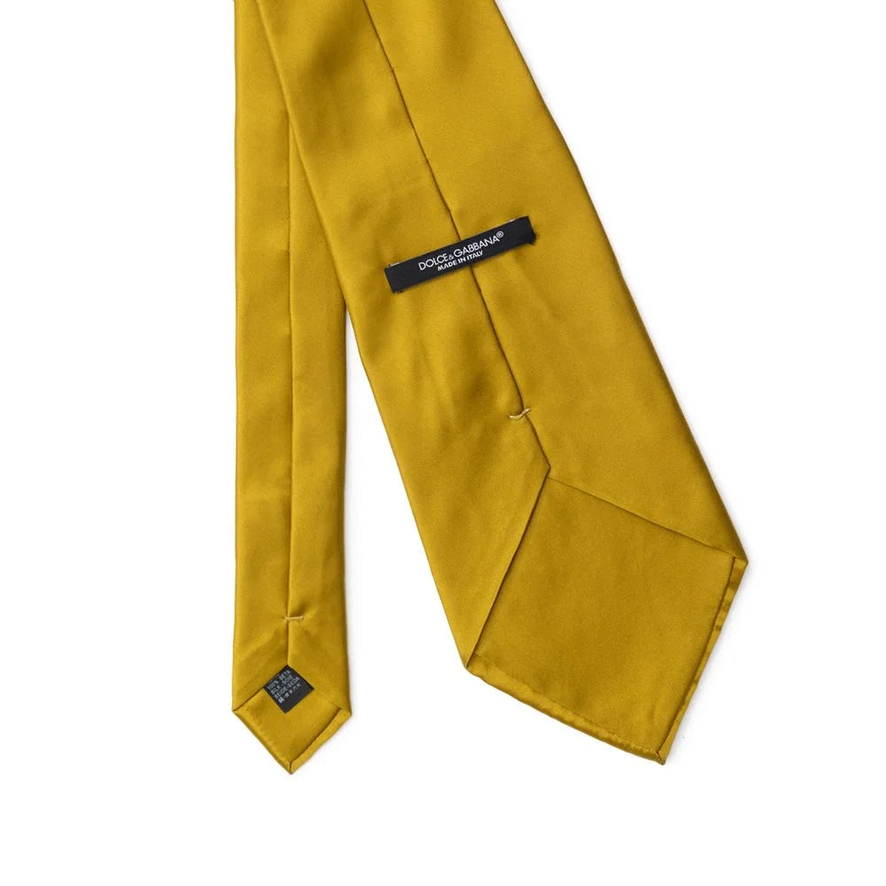 Dolce & Gabbana Yellow Silk Ty - Neckties