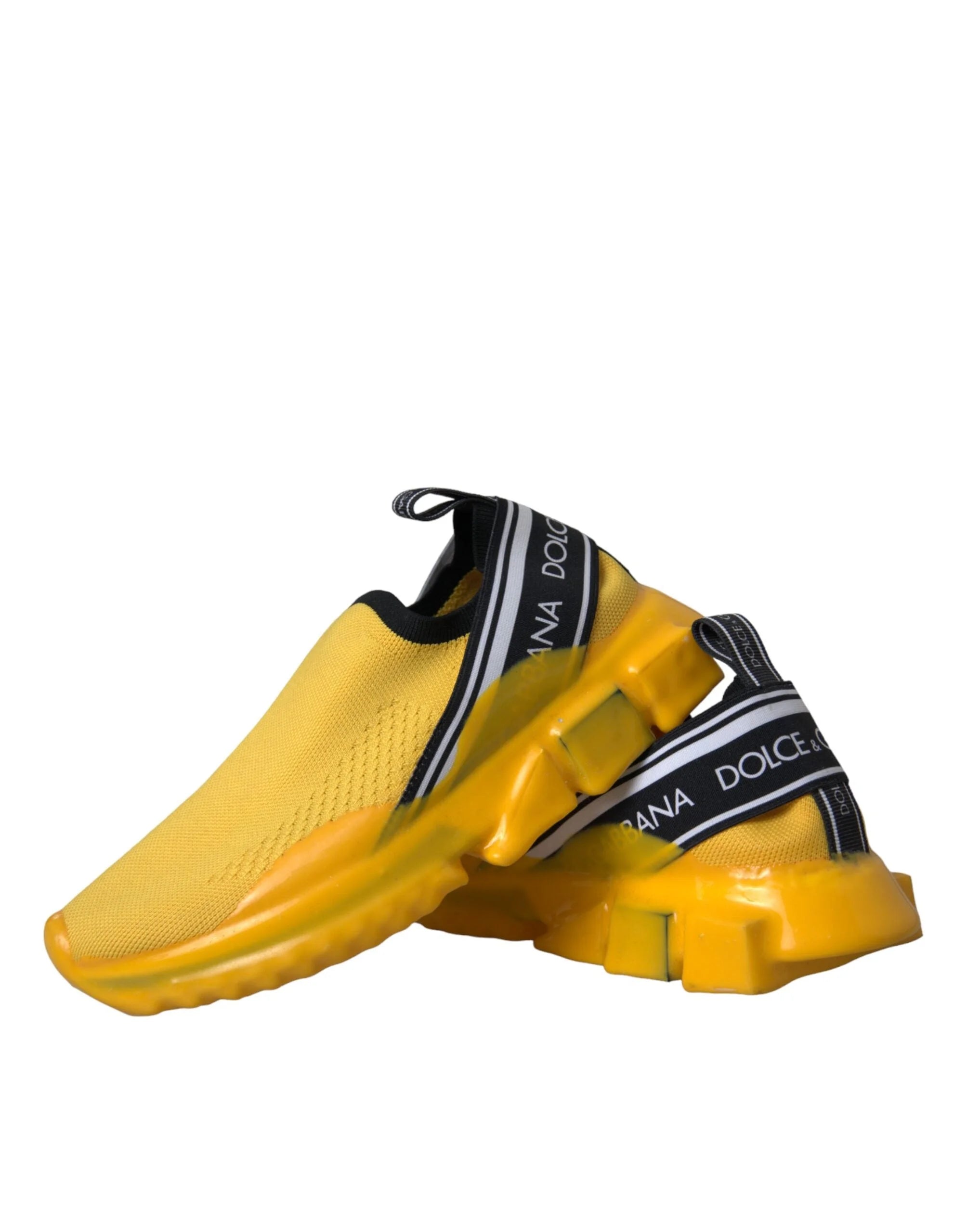 Dolce & Gabbana Yellow Sorrento Slip On Sneakers Women Shoes - Sneakers