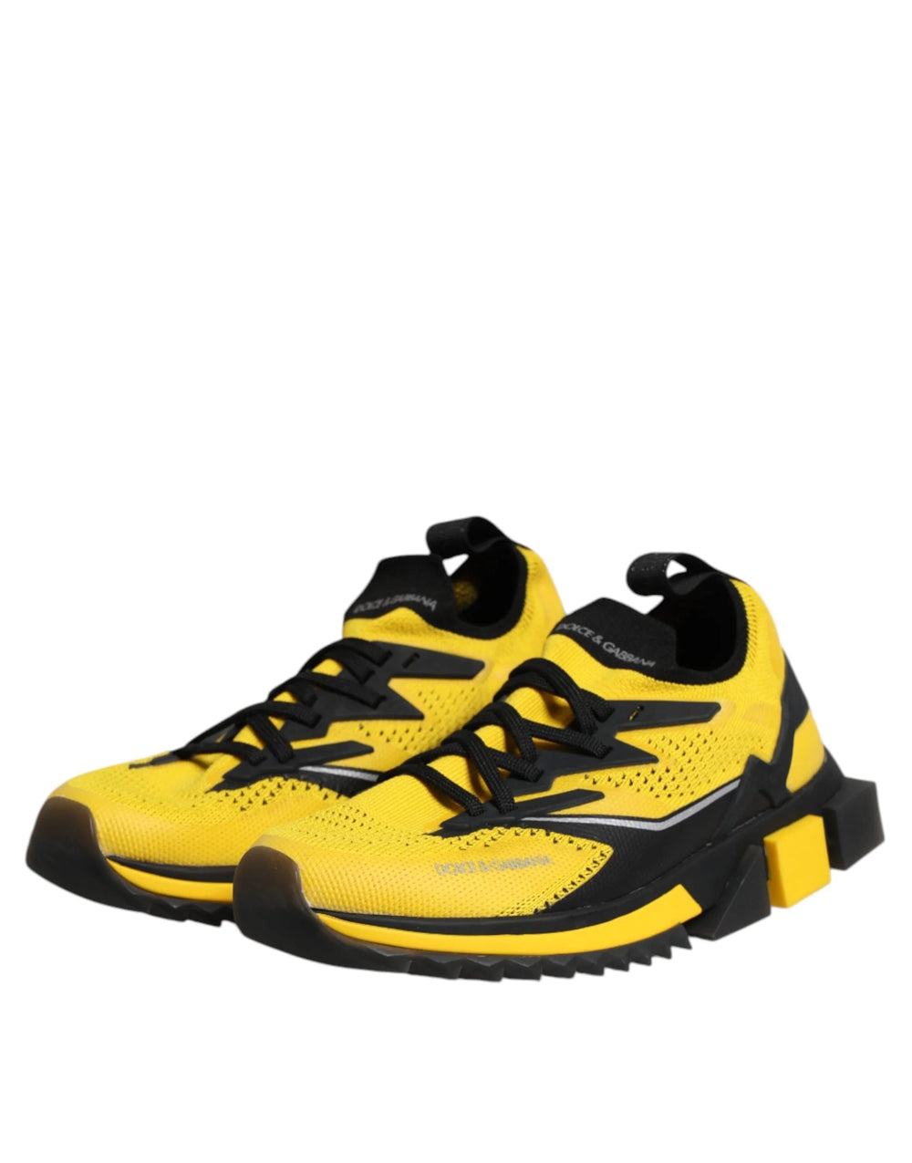 Dolce & Gabbana Yellow SORRENTO Sport Stretch Sneakers Shoes - EU40.5/US7.5 - Sneakers