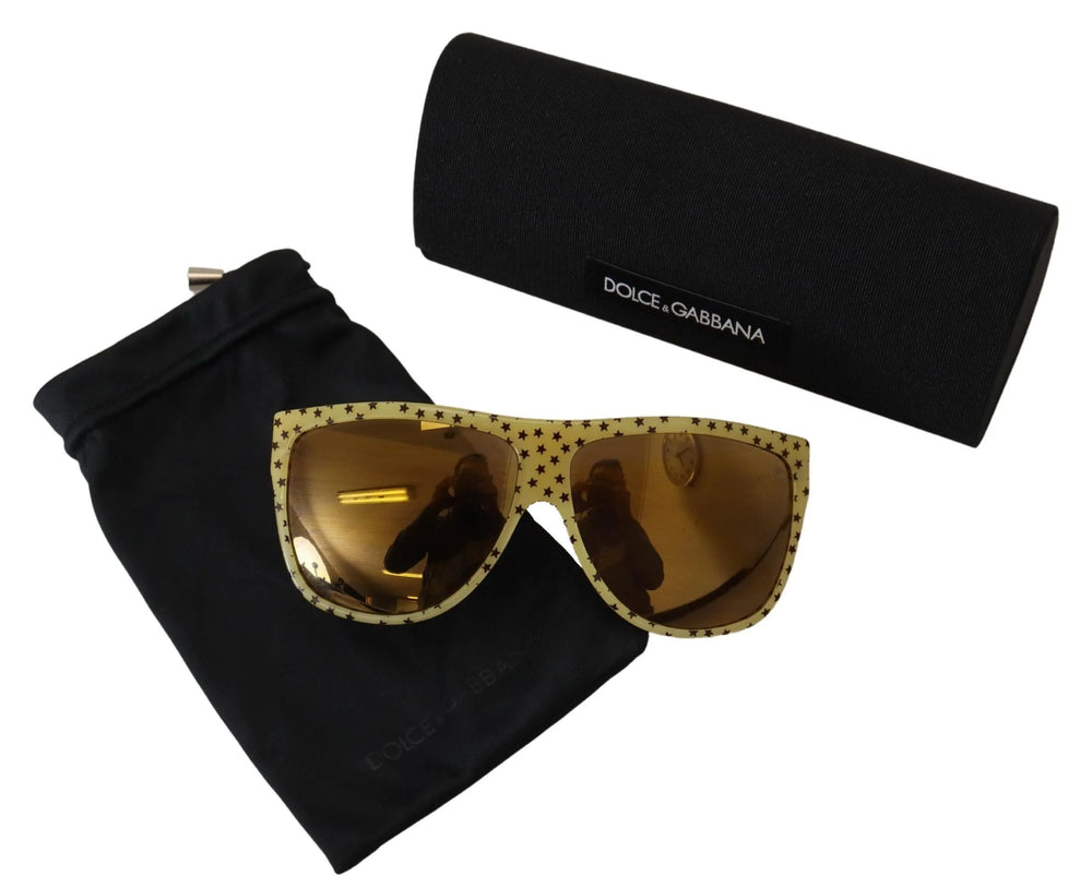 Dolce & Gabbana Yellow Stars Acetate Square Shades DG4125 Sunglasses - Sunglasses