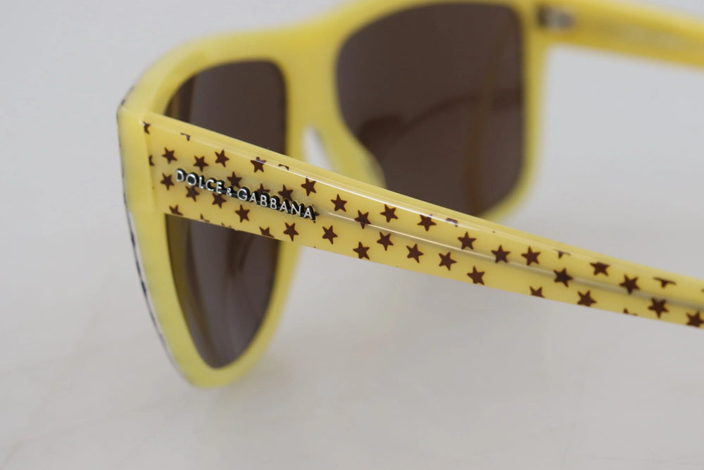 Dolce & Gabbana Yellow Stars Acetate Square Shades DG4125 Sunglasses - Sunglasses