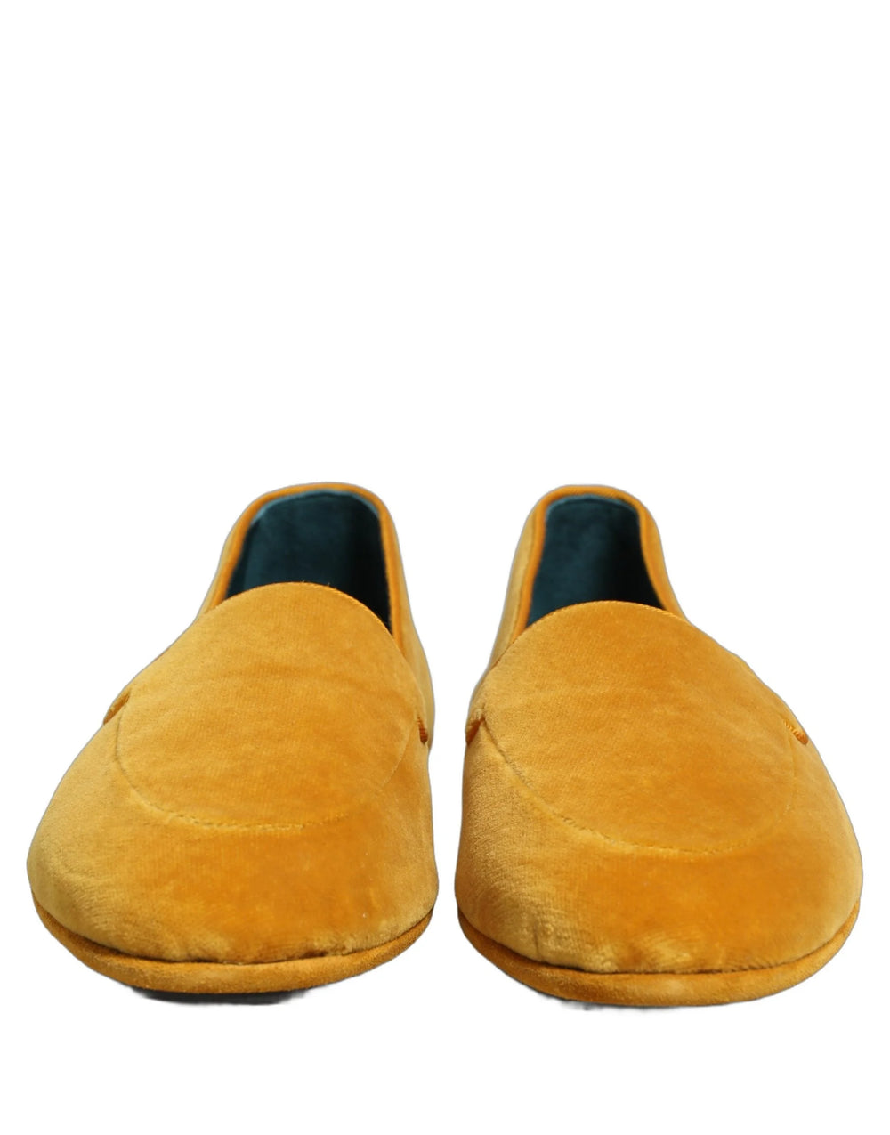 Dolce & Gabbana Yellow Velvet Slip On Men Dress Loafers Shoes - EU44/US11