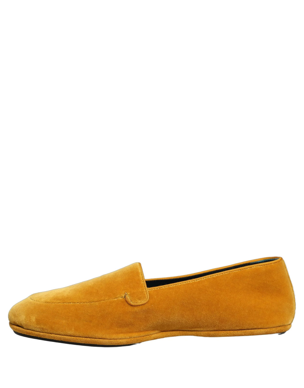 Dolce & Gabbana Yellow Velvet Slip On Men Dress Loafers Shoes - EU44/US11