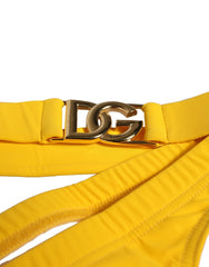 Dolce & Gabbana Yellow Waistband Logo Beachwear Brief Swimwear - IT4 | S - Swim Briefs