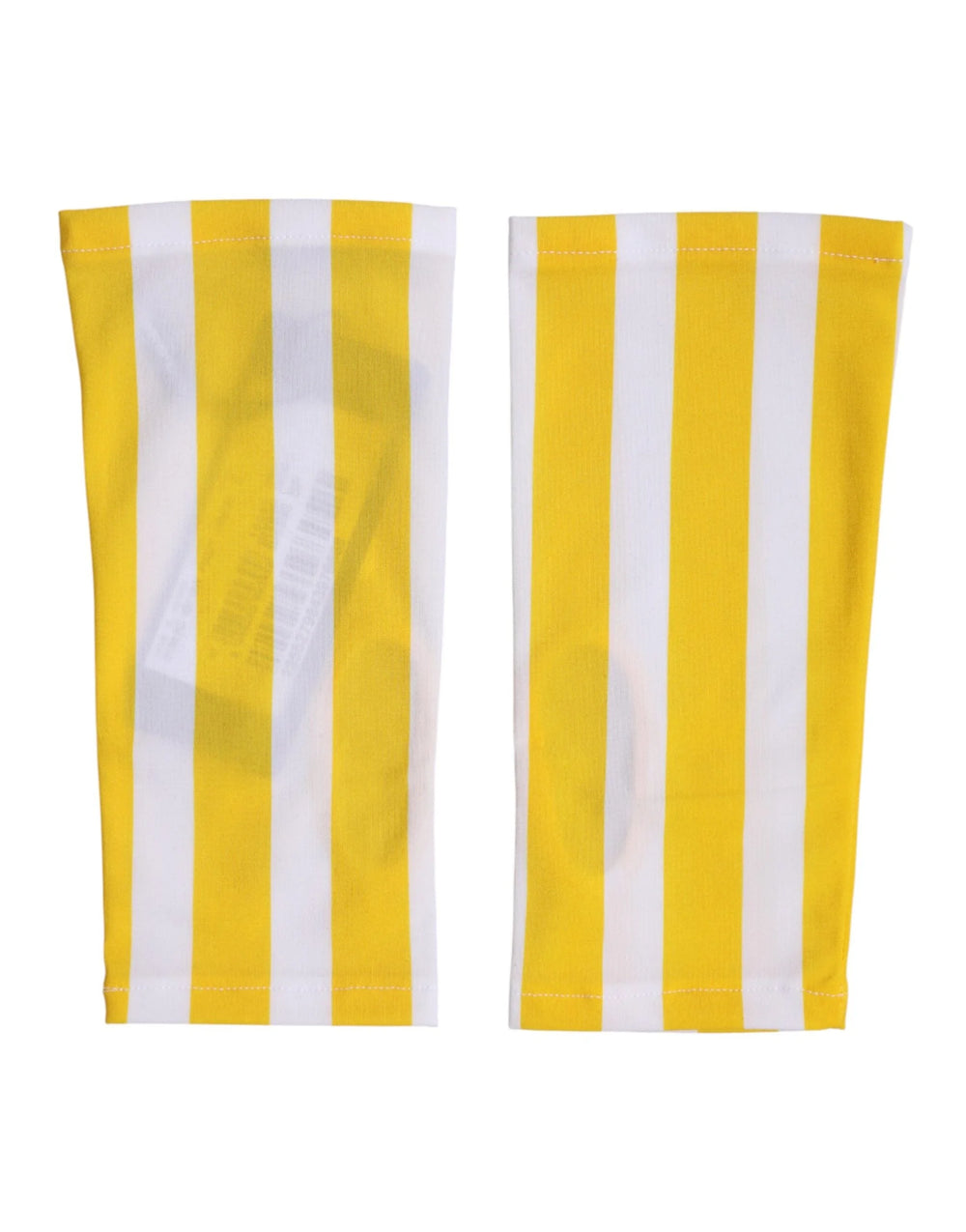 Dolce & Gabbana Yellow White Nylon Fingerless Wrist Length Gloves - 7|S