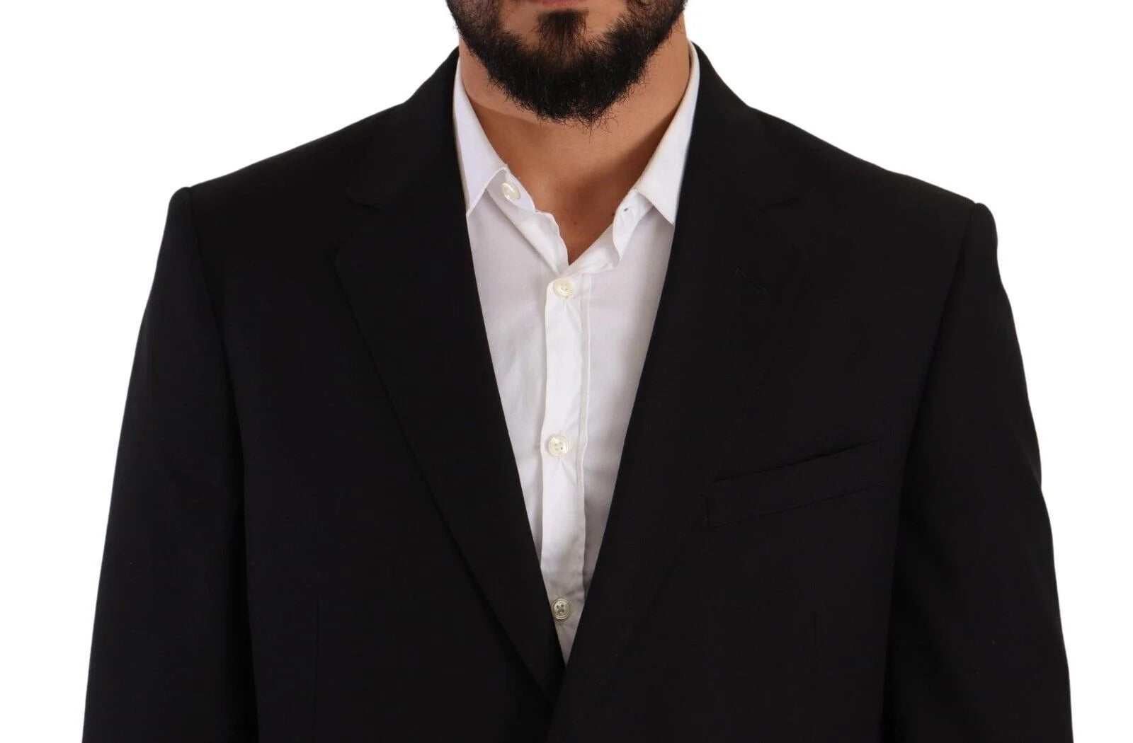 Domenico Tagliente Black Polyester Single Breasted Formal Suit - IT51 | L - Suits