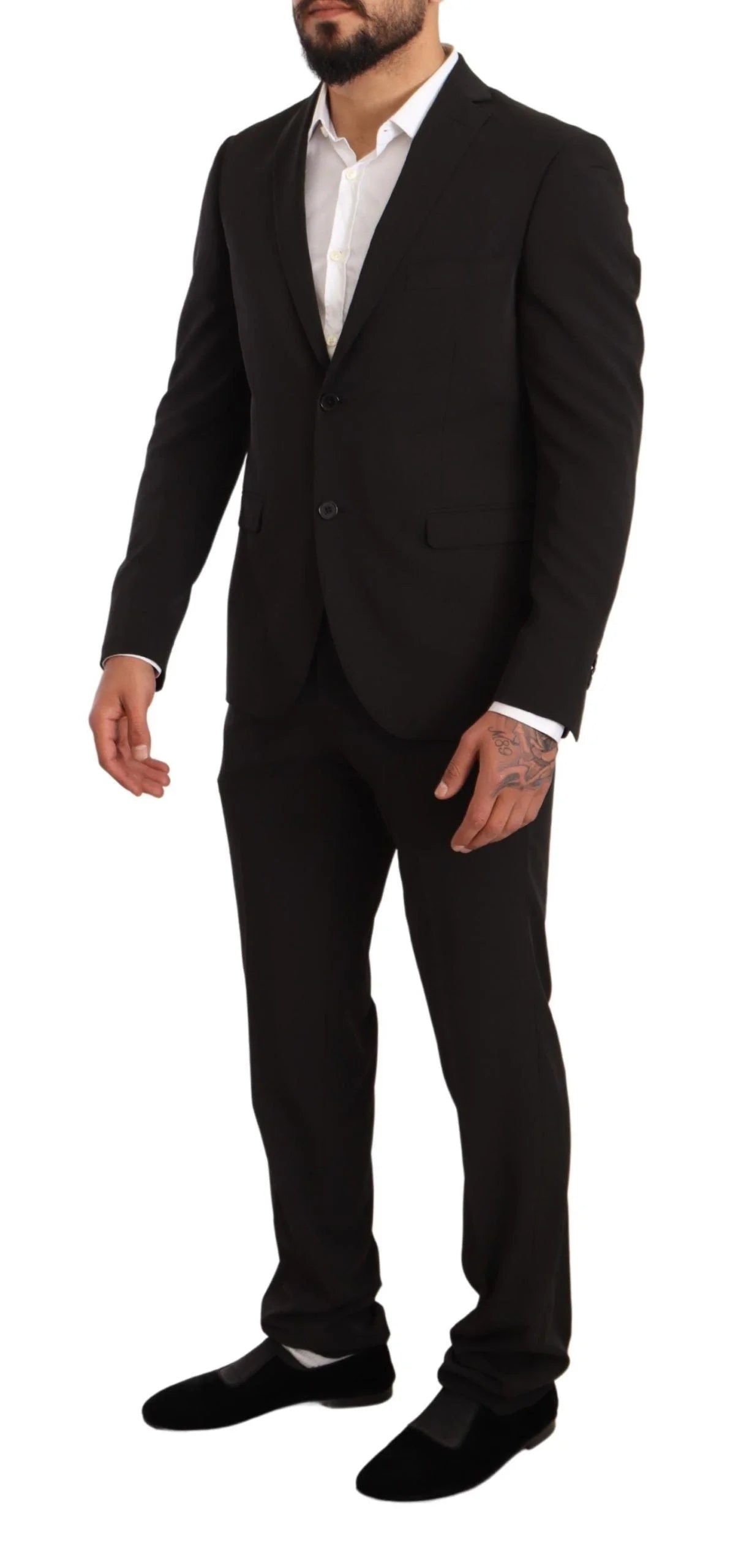 Domenico Tagliente Black Polyester Slim 2 Piece Set TAGLIENTE Suit - IT50 | L - Suits