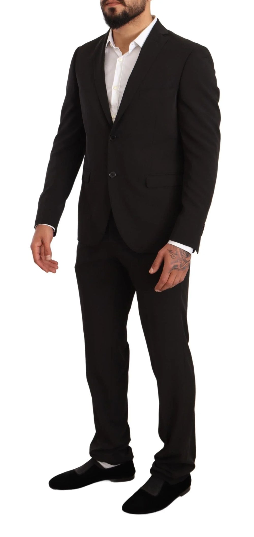 Domenico Tagliente Black Polyester Slim 2 Piece Set TAGLIENTE Suit - IT50 | L - Suits