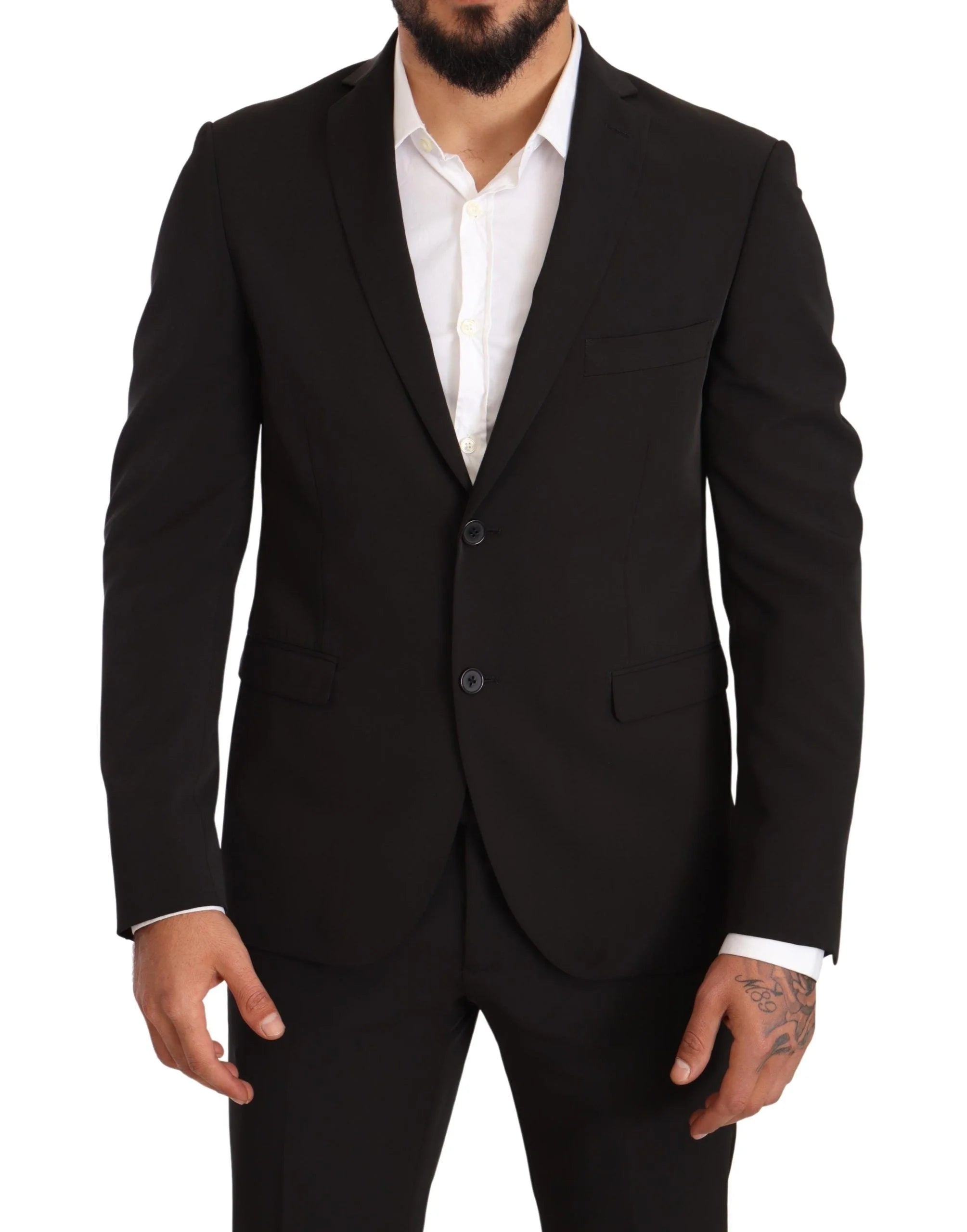 Domenico Tagliente Black Polyester Slim 2 Piece Set TAGLIENTE Suit - IT50 | L - Suits