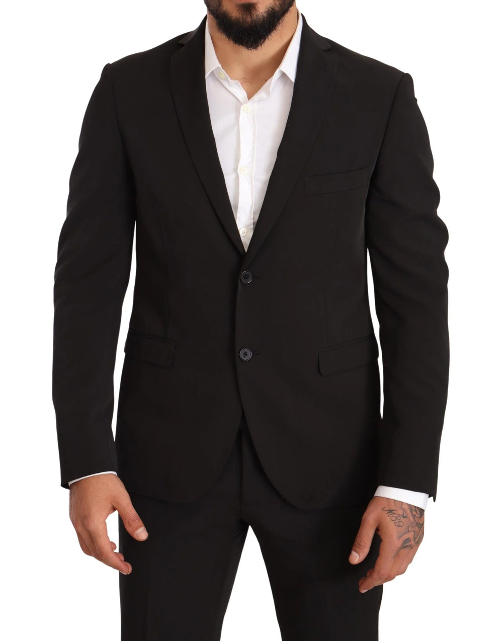 Domenico Tagliente Black Polyester Slim 2 Piece Set TAGLIENTE Suit - IT50 | L - Suits