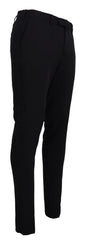 Domenico Tagliente Black Polyester Tapered Dress Pants - Trousers