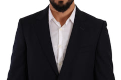 Domenico Tagliente Blue Polyester Single Breasted Formal Suit - IT49 | M - Suits