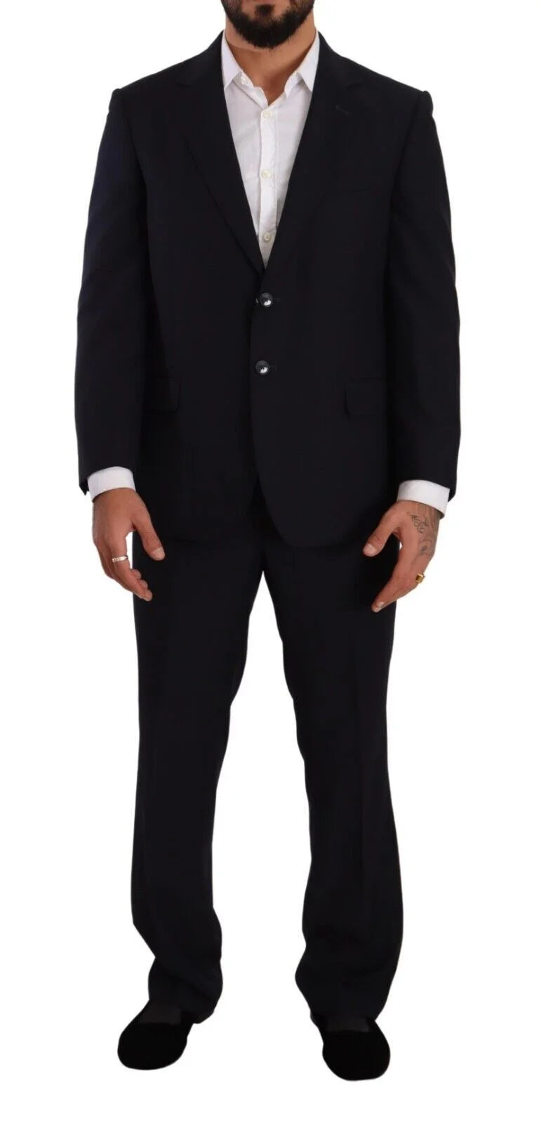 Domenico Tagliente Blue Polyester Single Breasted Formal Suit - IT49 | M - Suits