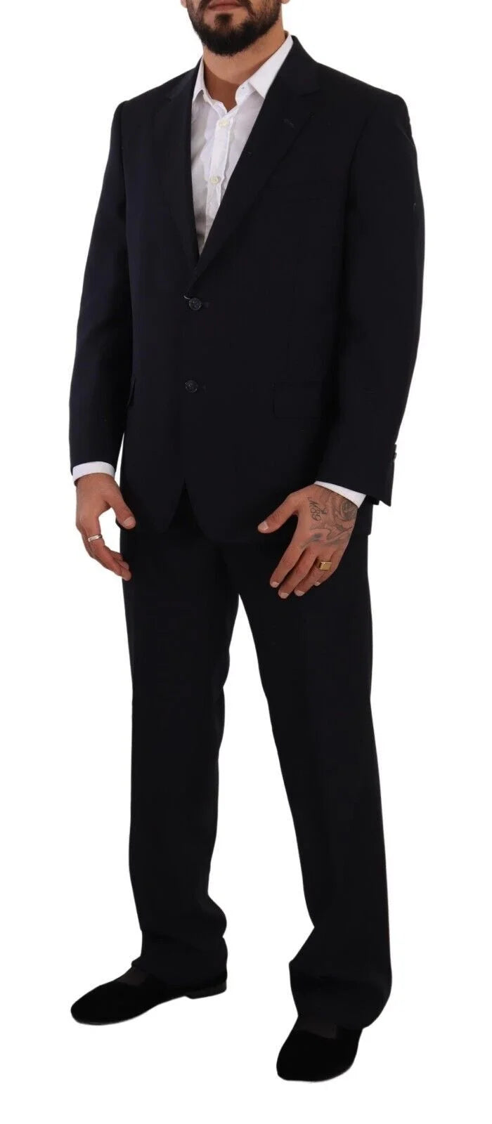 Domenico Tagliente Blue Polyester Single Breasted Formal Suit - IT51 | L - Suits