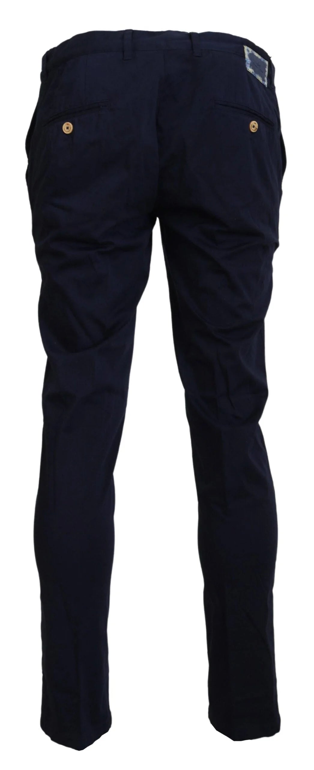 Domenico Tagliente Dark Blue Cotton Skinny Men Pants - Chinos