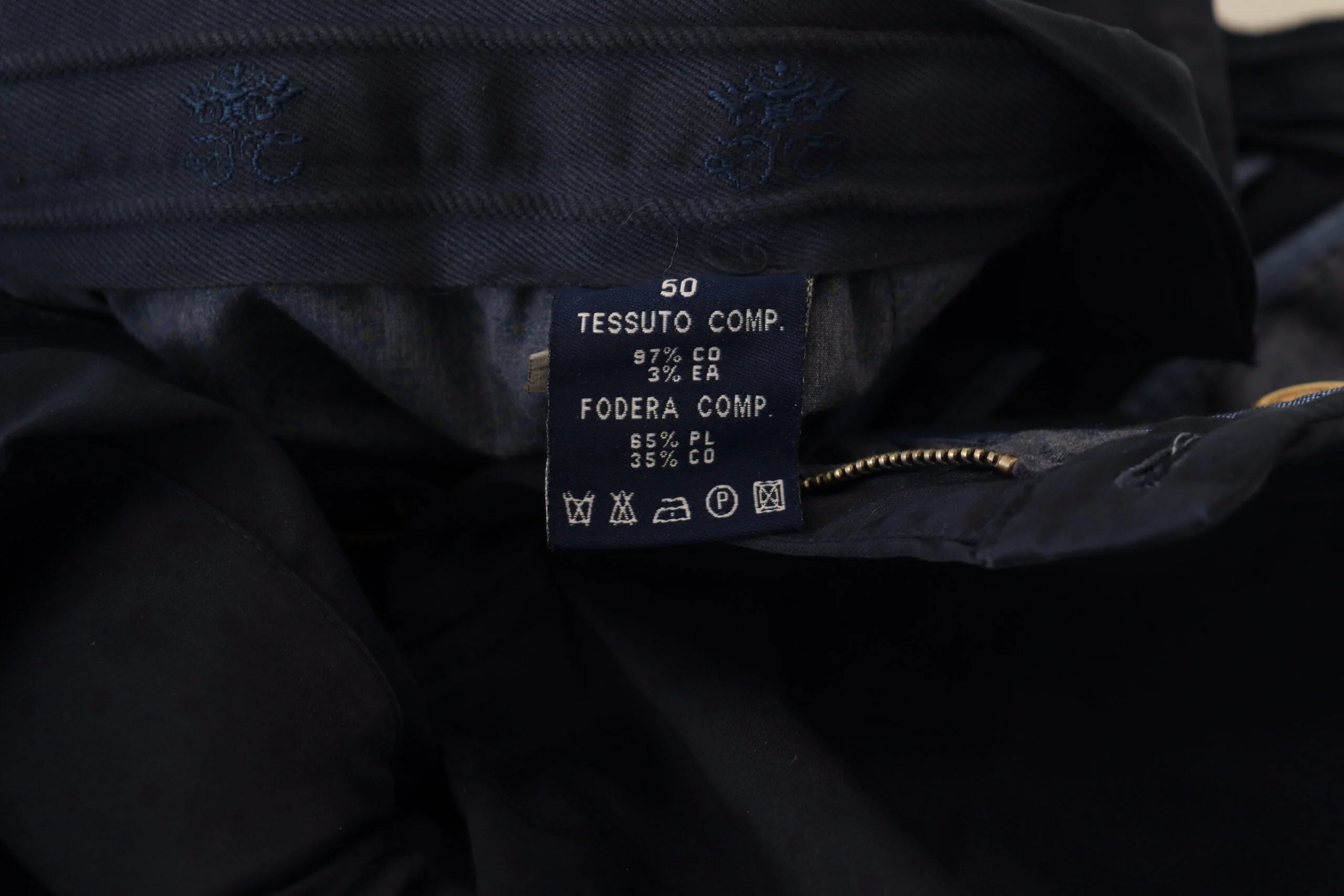 Domenico Tagliente Dark Blue Cotton Skinny Men Pants - Chinos