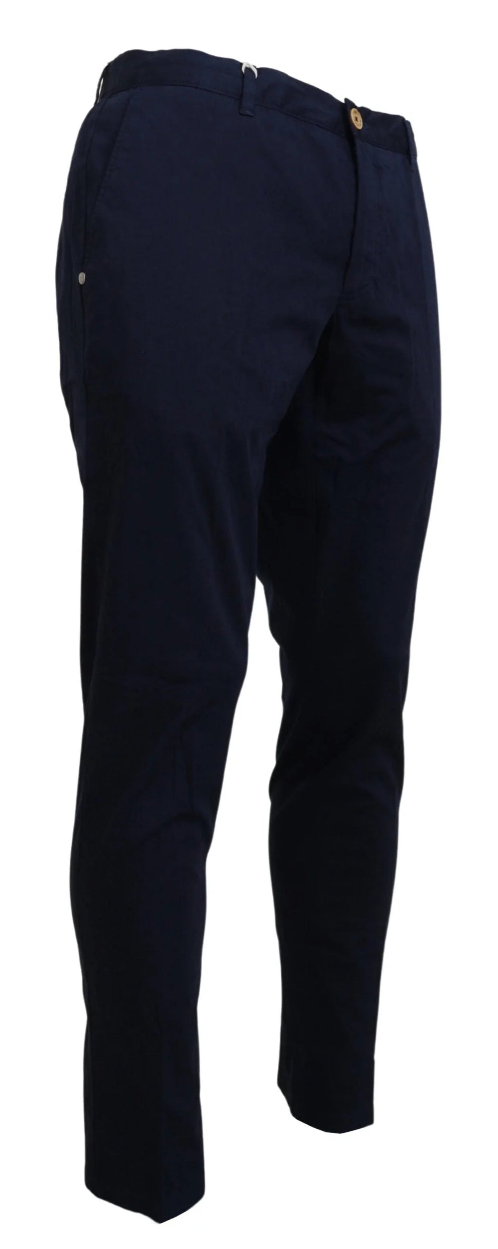 Domenico Tagliente Dark Blue Cotton Skinny Men Pants - Chinos
