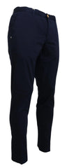 Domenico Tagliente Dark Blue Cotton Skinny Men Pants - Chinos