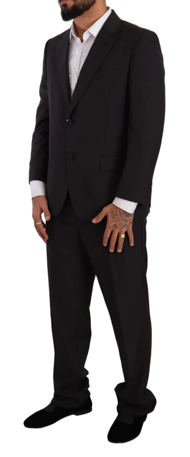 Domenico Tagliente Dark Gray Single Breasted Formal Suit - IT49 | M - Suits