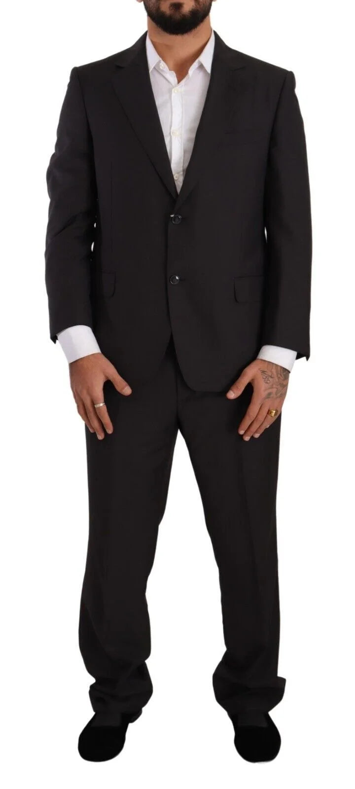 Domenico Tagliente Dark Gray Single Breasted Formal Suit - IT49 | M - Suits