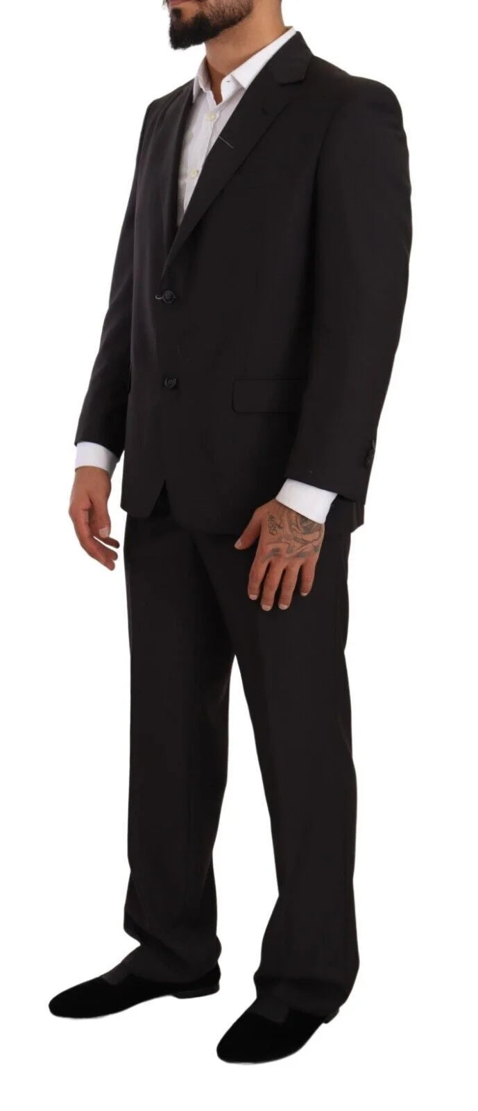 Domenico Tagliente Gray Polyester Single Breasted Formal Suit - IT49 | M - Suits