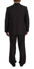 Domenico Tagliente Gray Polyester Single Breasted Formal Suit - IT53 | XL - Suits