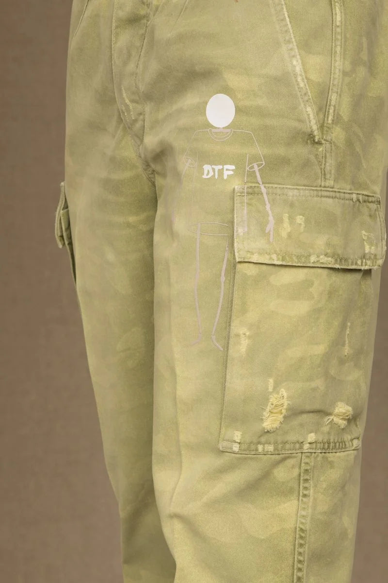 Don The Fuller Green Cotton Men Jeans - 36 - Cargo Pants