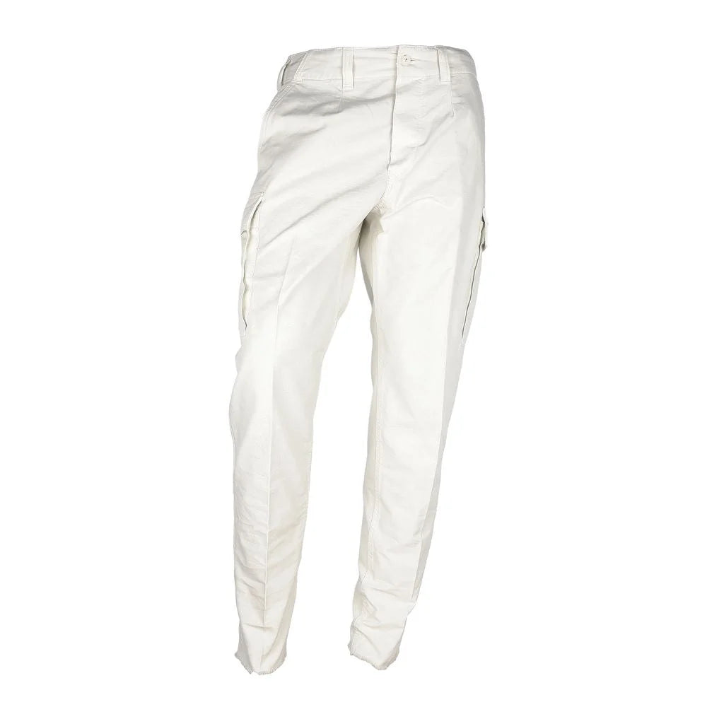 Don The Fuller White Cotton Men’s Trouser - 36 - Cargo Pants