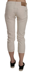 Dondup Beige Cotton Stretch Low Waist Skinny Cropped Capri Jeans - W29 - Jeans