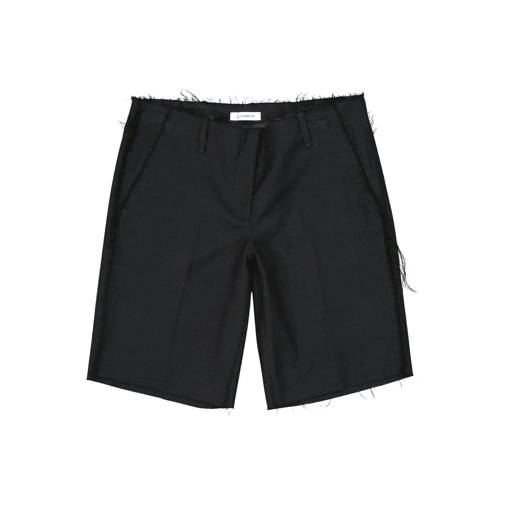 Dondup Black Virgin Wool Bermuda Shorts - IT46 | S