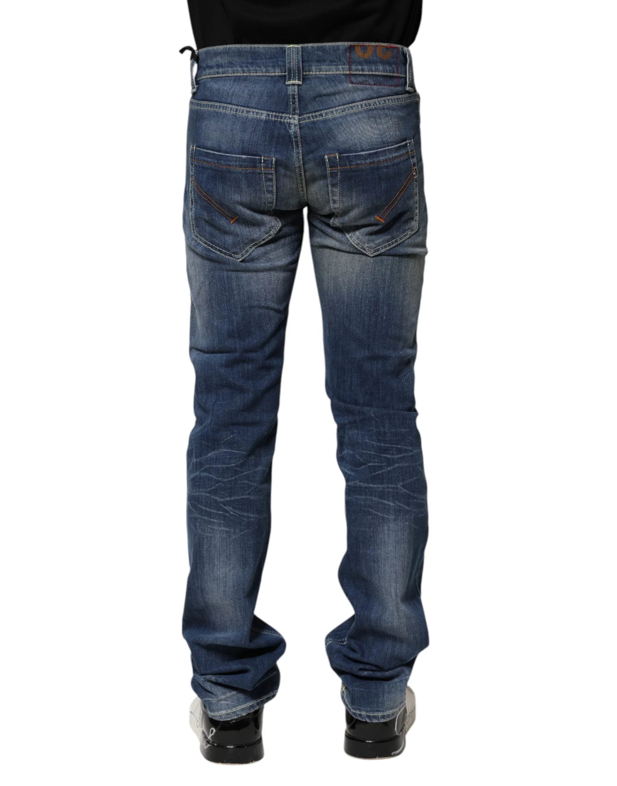 Dondup Blue Washed Skinny Fit Casual Men Denim Jeans - W30